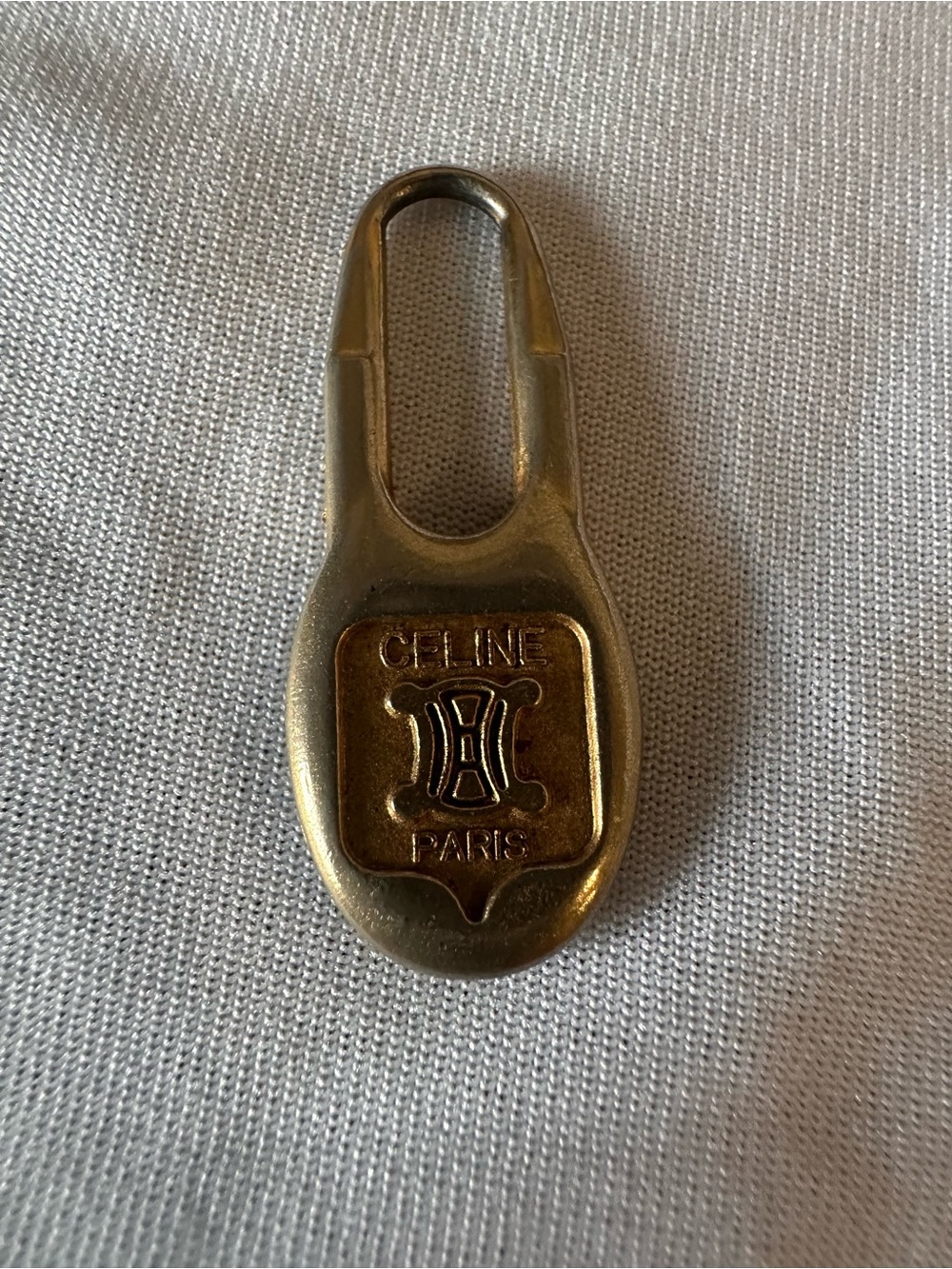 Celine Gold-tone Metal Zipper Pull Charm